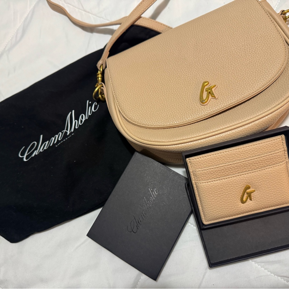 Cream Shoulder Bag Set